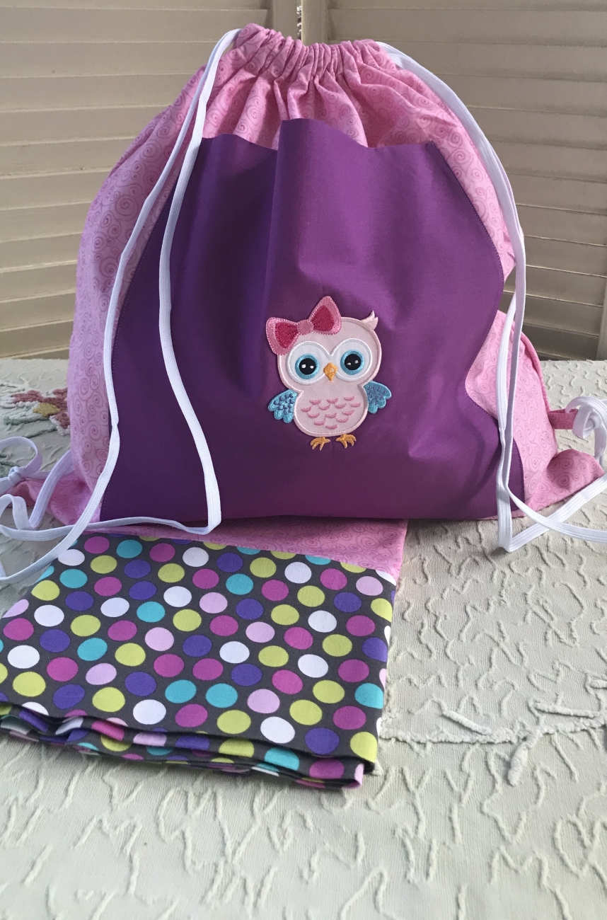 pink owl backpack