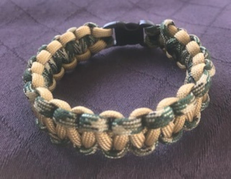 Paracord bracelets with camel/green camo by gmas7 creations