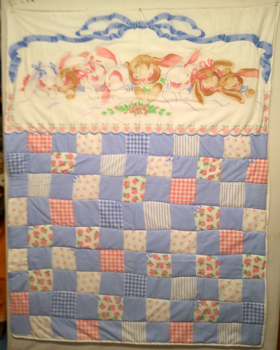 8 little Bunnies under a quilt Baby quilt