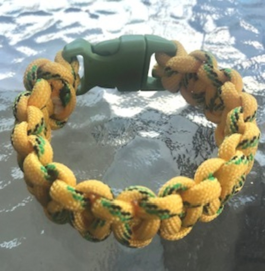 Paracord bracelet yellow/green by gmas7 creations, Bracelets