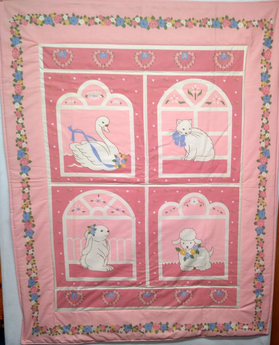 baby quilt pink