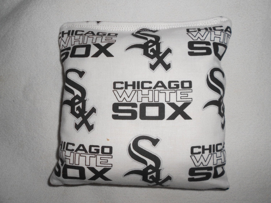 Chicago White Sox with Black Lettering Corn hole Bags by Mallys