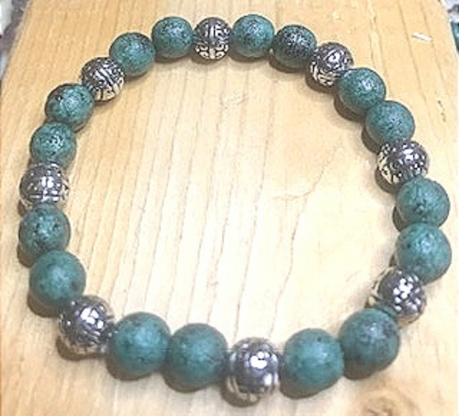 Bracelet - jade/silver beaded by gmas7 creations, Bracelets