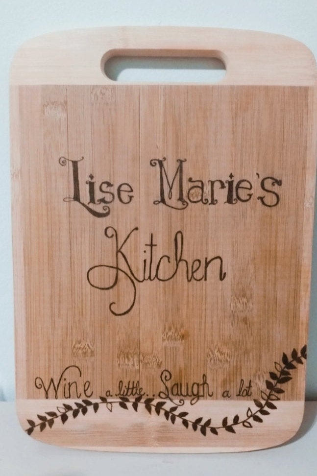Personalized Cutting Board, Anniversary Gift Custom Engraved, Wooden...