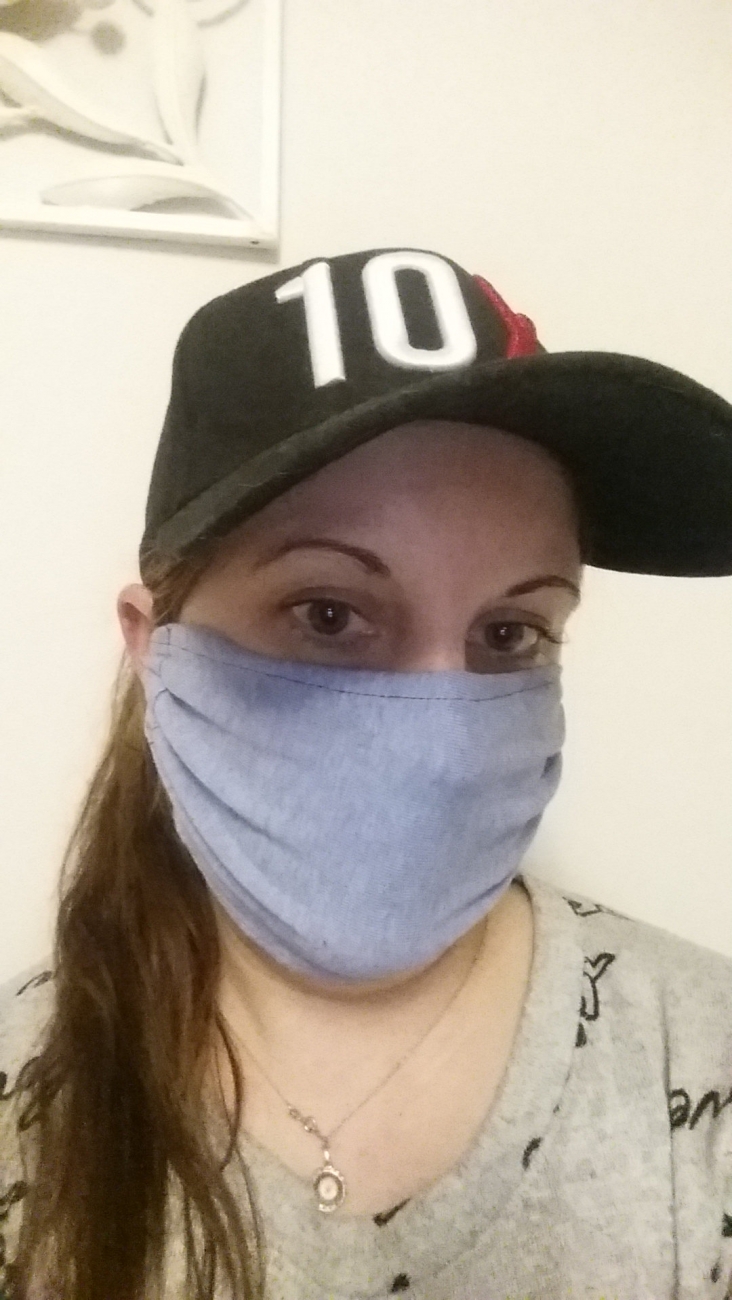 Sky blue face mask, 5 pack, adult reusable face mask, blue, handmade...