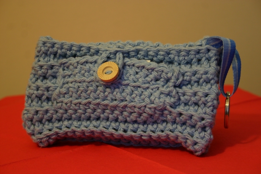 Keychain/tissue holder allinone by Mysparetimedesign