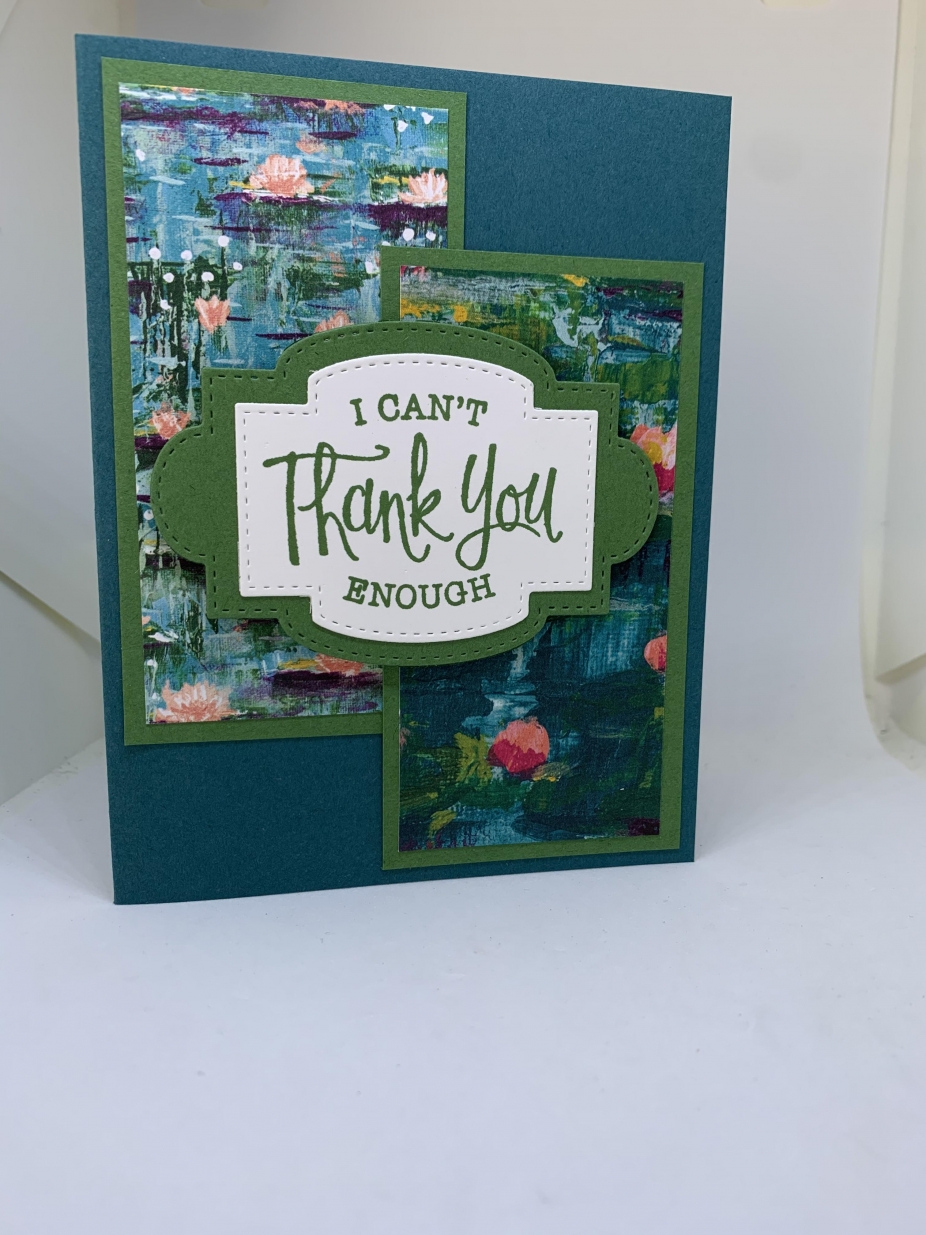 Handmade Thank You Card Soft Floral Fem