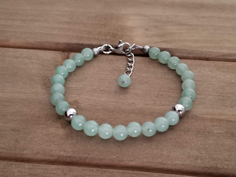 Healing Bracelet Green Aventurine Heart Chakra Good Luck