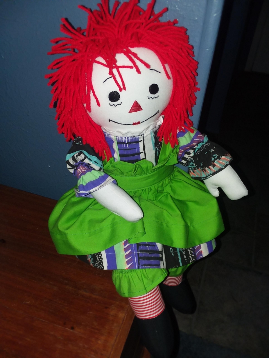 raggedy ann red dress Dolls: Four Identical Annabelle-Style Dolls Side-by-Side It will make a special birthday present or Christmas gift. Raggedy Ann 15 Inch Handmade
