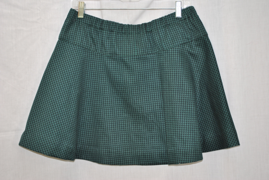 Dark Green/Black Checked Skirt by Custom Sewing by Joyce and Diane,