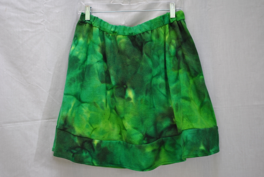 Green Tie-Dye Girl's Plus-Size Skirt