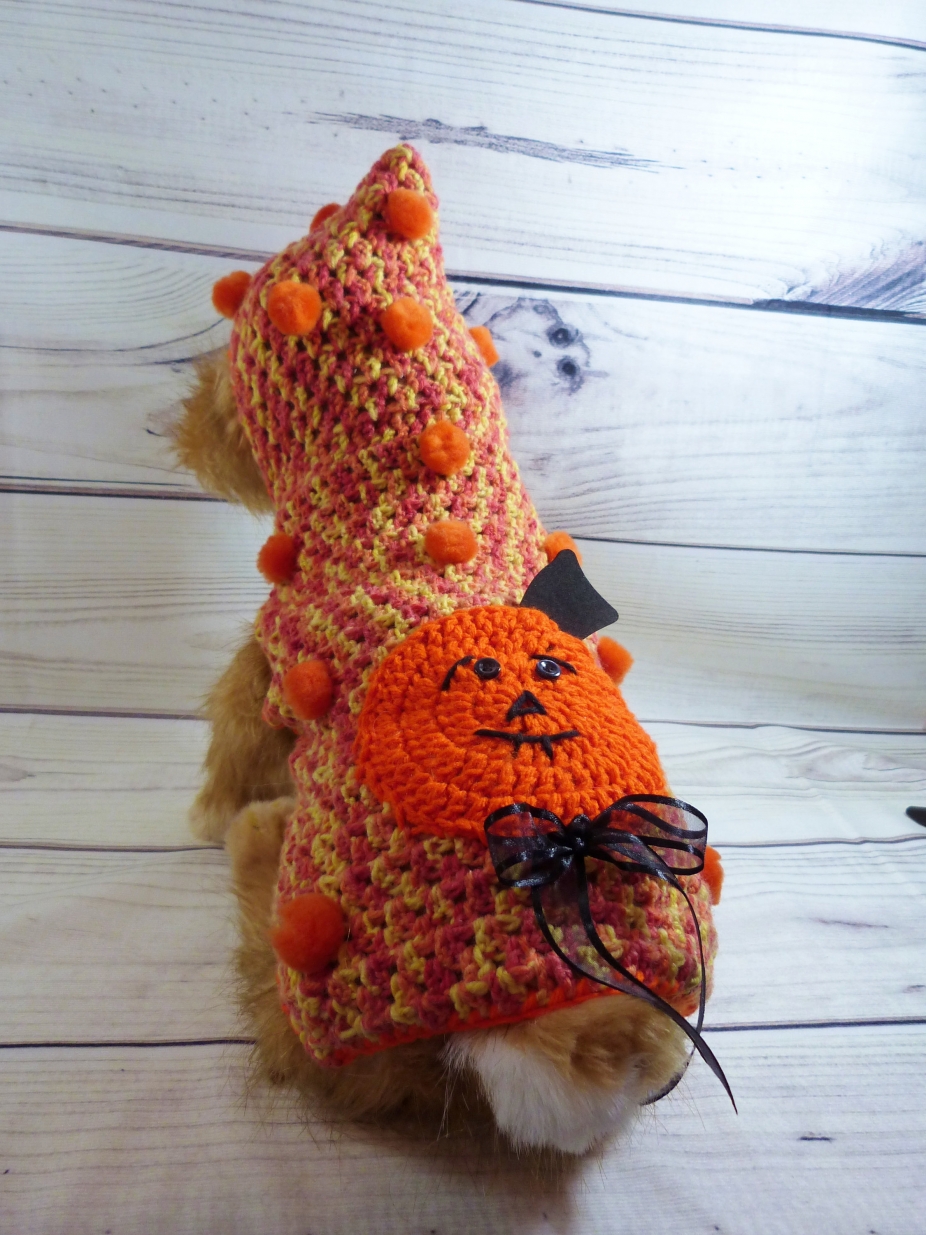 Hand crocheted fancy puppy sweater, Halloween costume, fits smallmedium...