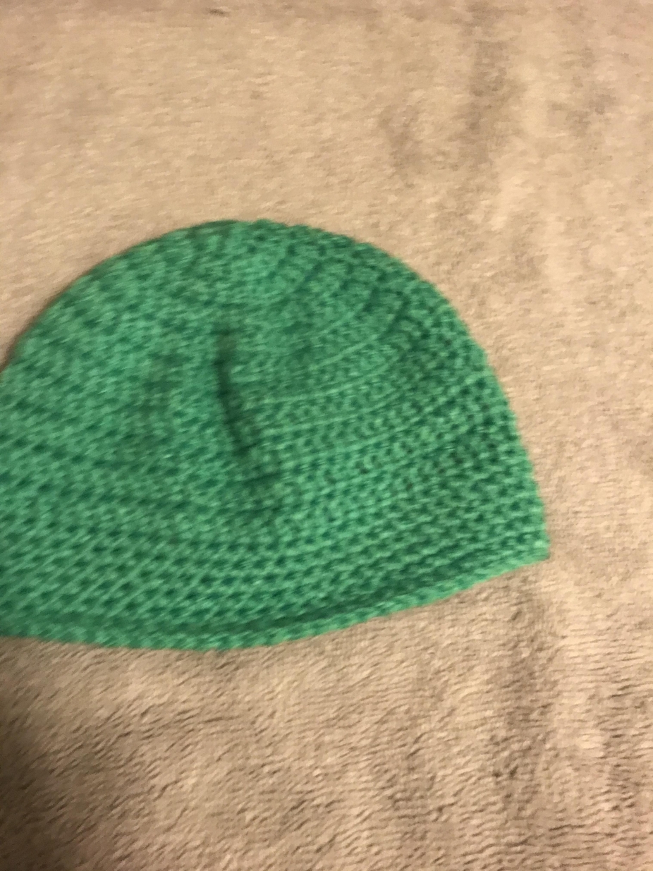 green baby beanie