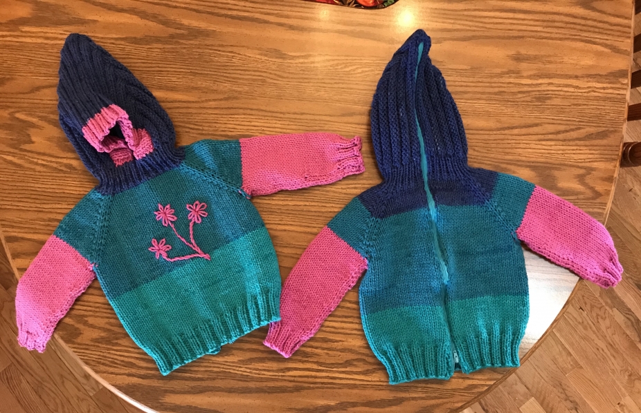 Hooded sweaters for Babies and Toddlers by Beths Knits, Sweaters