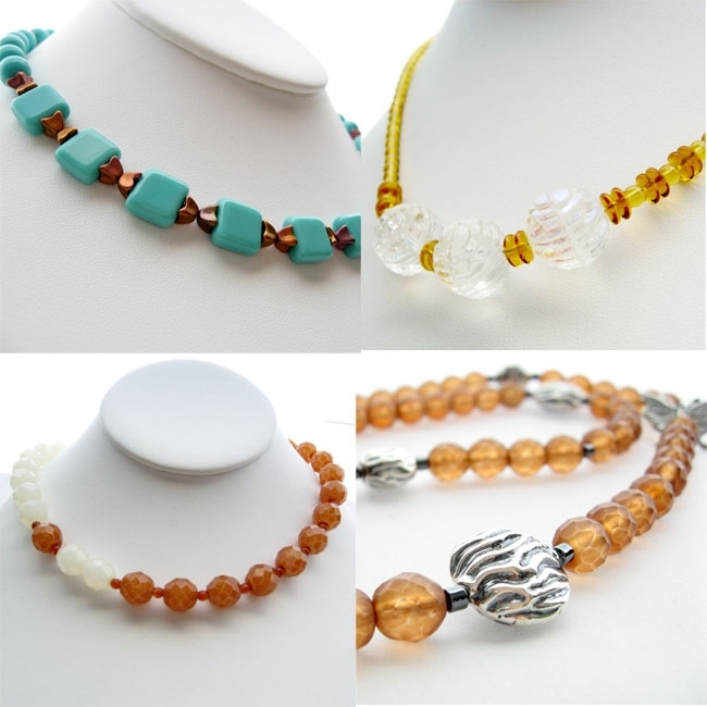 Custom Handmade Beaded Necklace by GalleriaLinda, Chokers