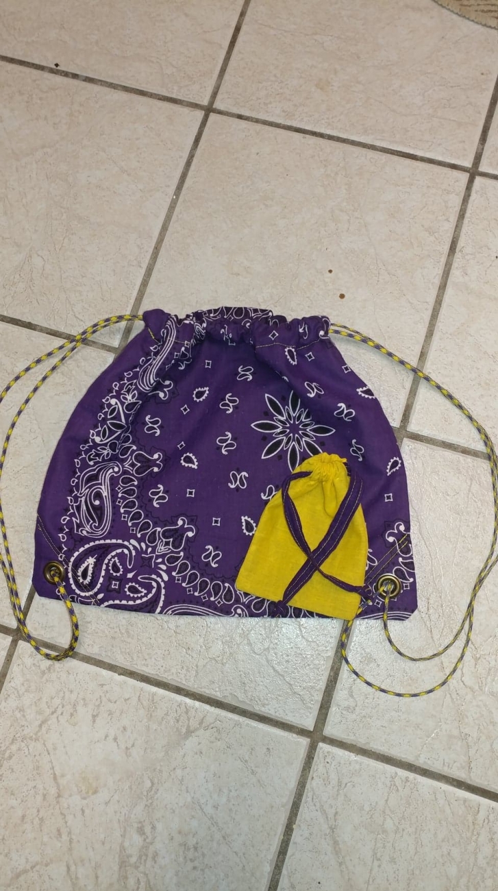 Bandana Drawstring Backpack Set by Den Of Earth Creations