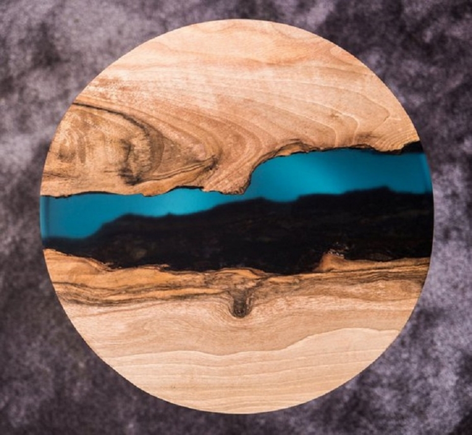 Live Edge Lazy Susan River Look Lazy Susan by handmadebyamericans