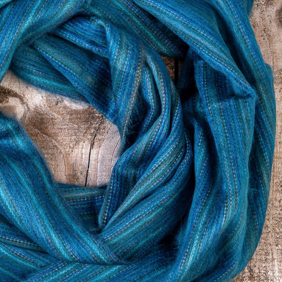 Warm Alpaca Wool Infinity Scarf, Teal (Teal by IndigeneArts,