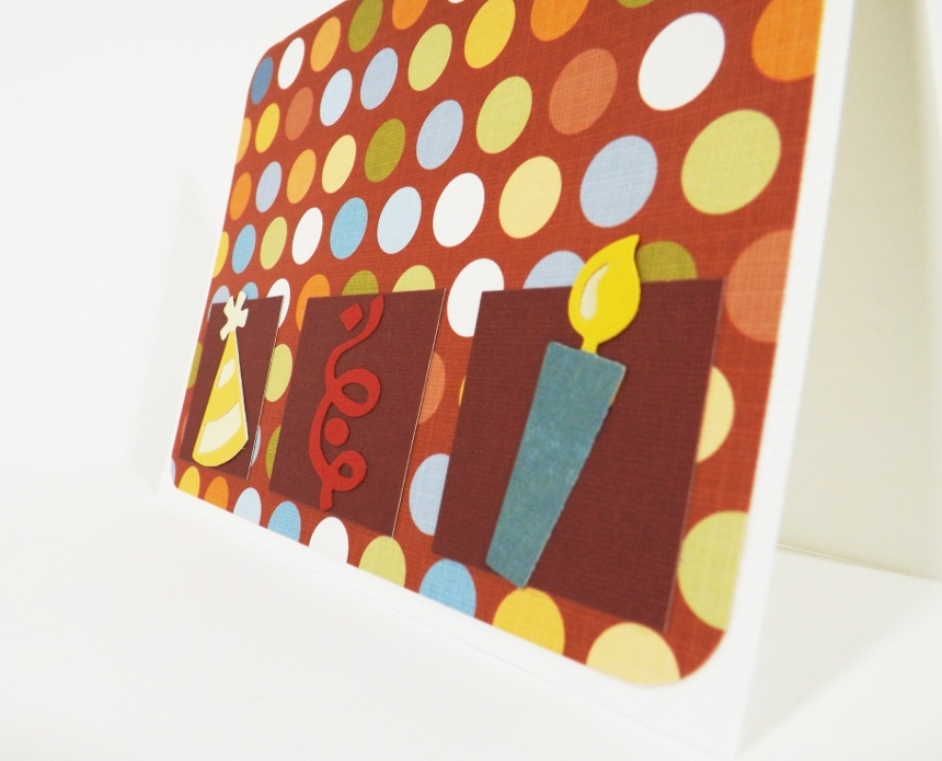Handmade Birthday Card with Polka Dots by Fairy Cardmaker
