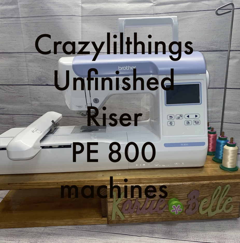 Riser with drawer for pe800 size embroidery machines unfinished