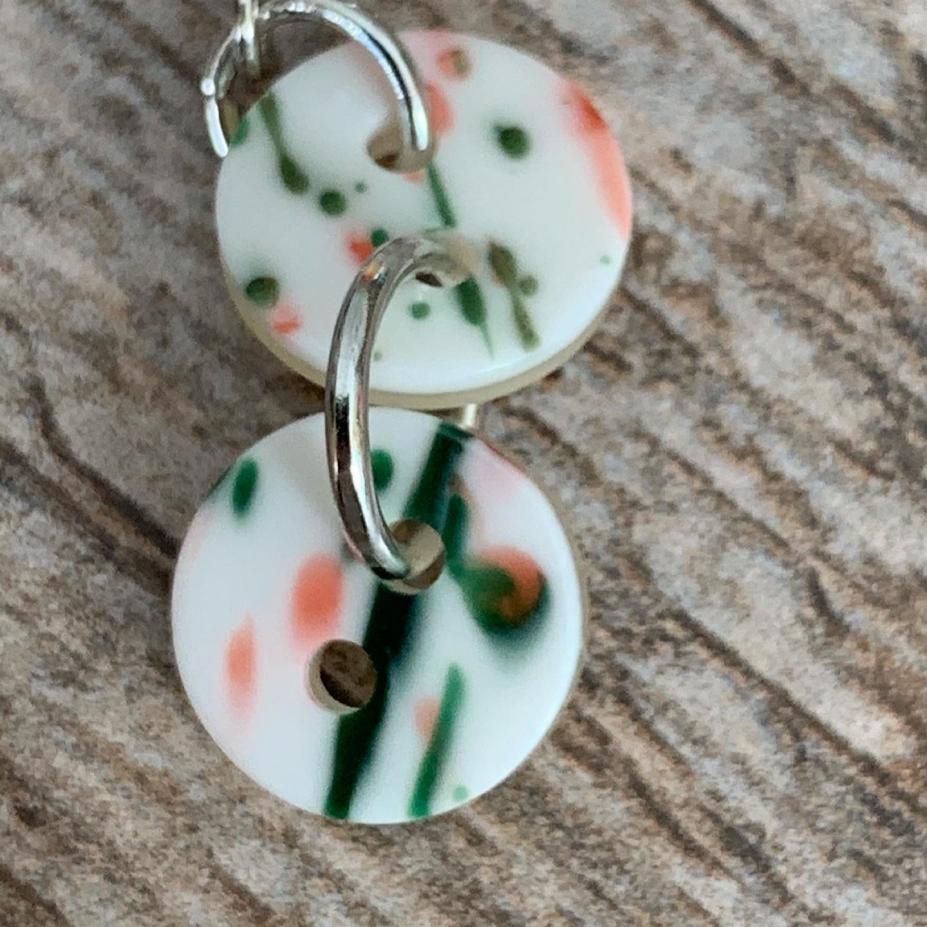 Vintage Spring Button Earring by RubyBeryl, Earrings