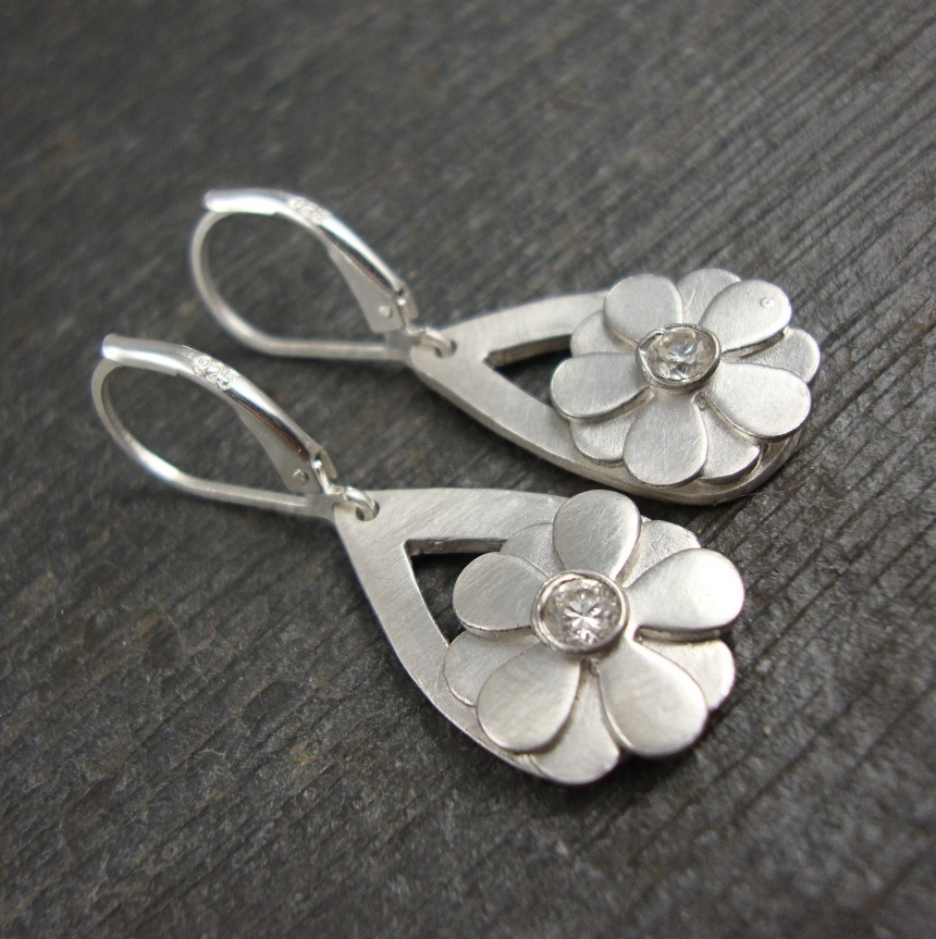 Buttercup Fine Silver Earrings by Destinys Creations, Earrings