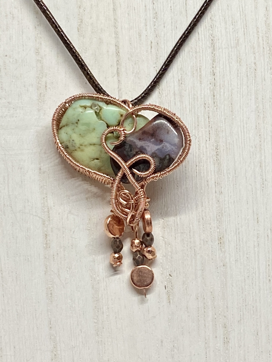 Heart Pendant, Boho Hippie necklace, handmade, jewelry for women