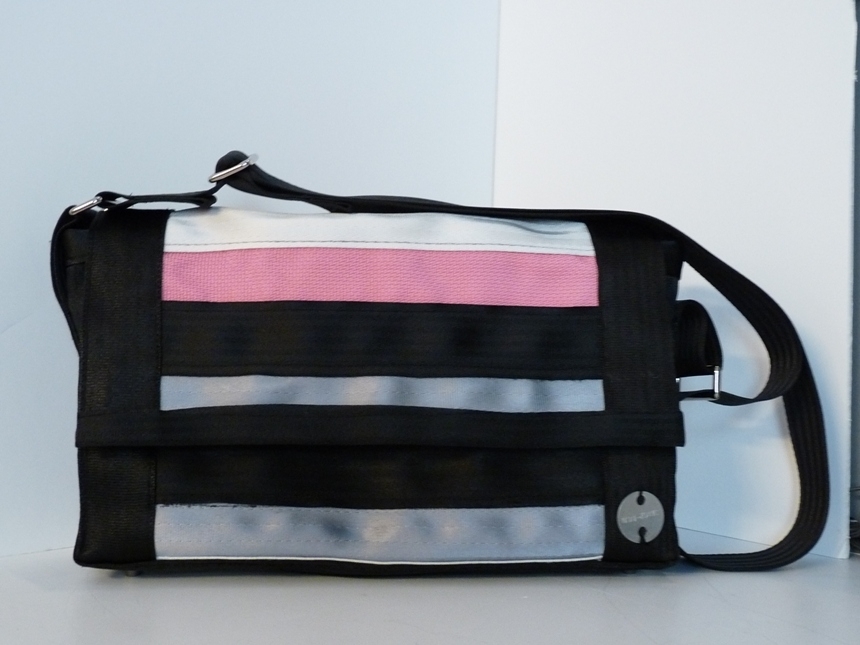 Recycled Seat Belt Meduim Messenger Handbag by Non Toxic Bags