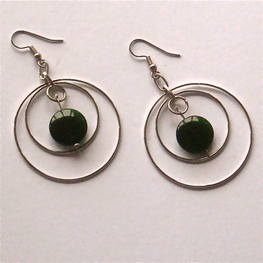 Funky Circle Shaped Earrings By Nevaehs Crafts