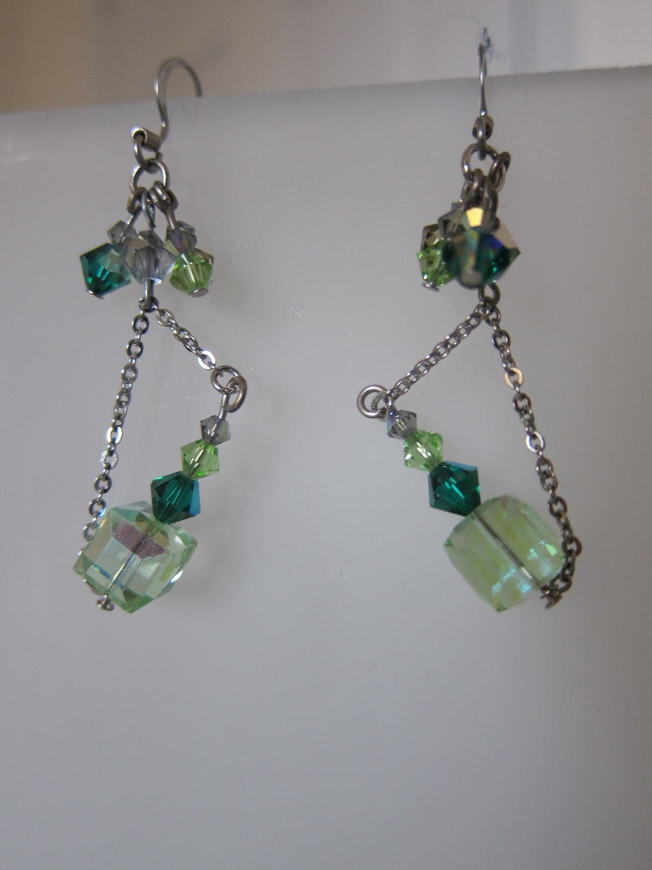 Toto green earrings by Bijin, Earrings on iCraftGifts.com