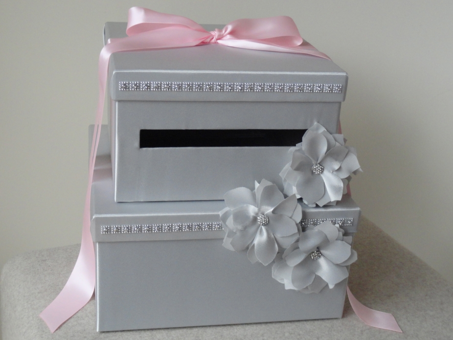 Wedding Card Box Silver and Pink by Wrap Artist, Wedding Items