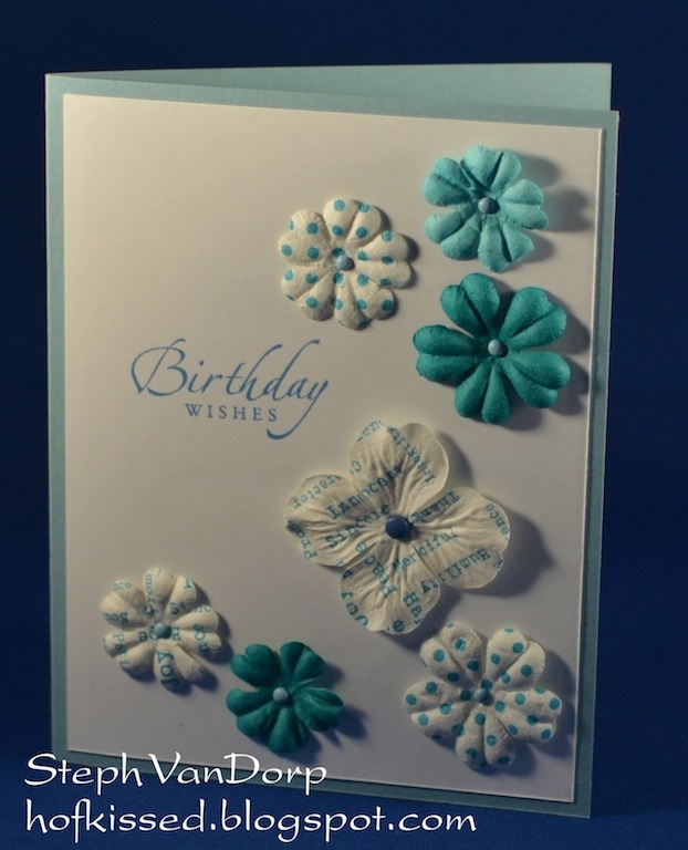 Floral Birthday Blue by Hofkissed, Greeting Cards