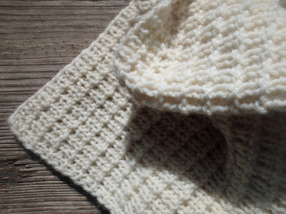 Merino Cashmere Newborn White Blanket Knitted Wool Baby Blanket