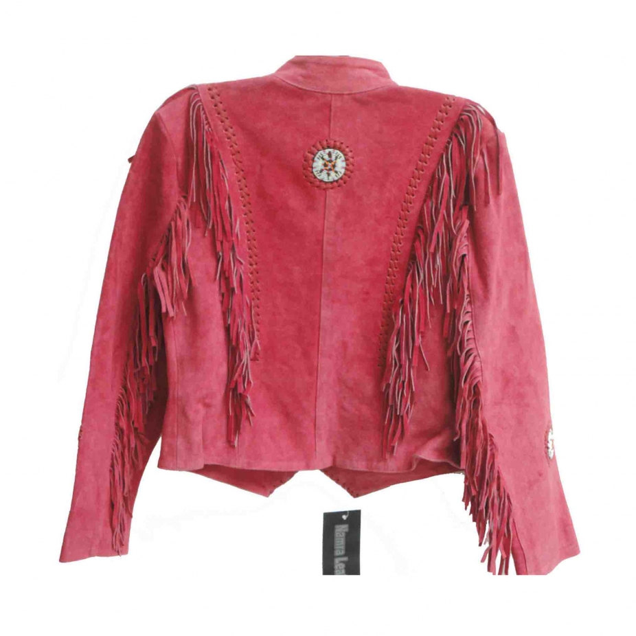 Flower Hammered Fringe Suede Leather Coat – Rootedbotanics