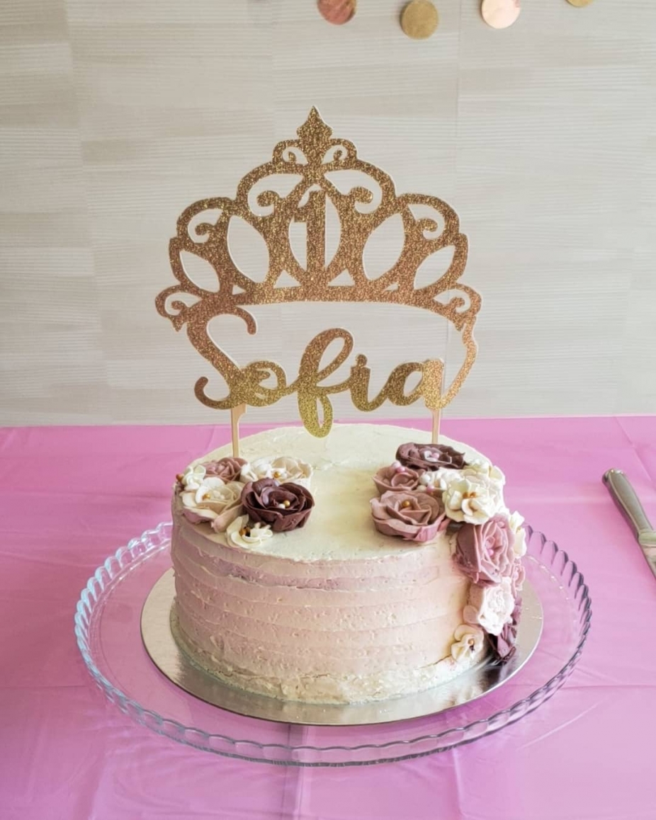 Blush | Rose Gold Metal Princess Crown Cake Topper | Wedding Cake Toppers -  TableclothsFactory.com