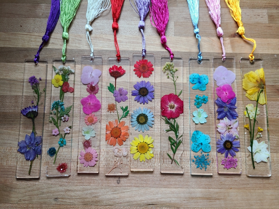 Bookmark. Floral Bookmark. Resin Bookmark. Flowers Floral Gift