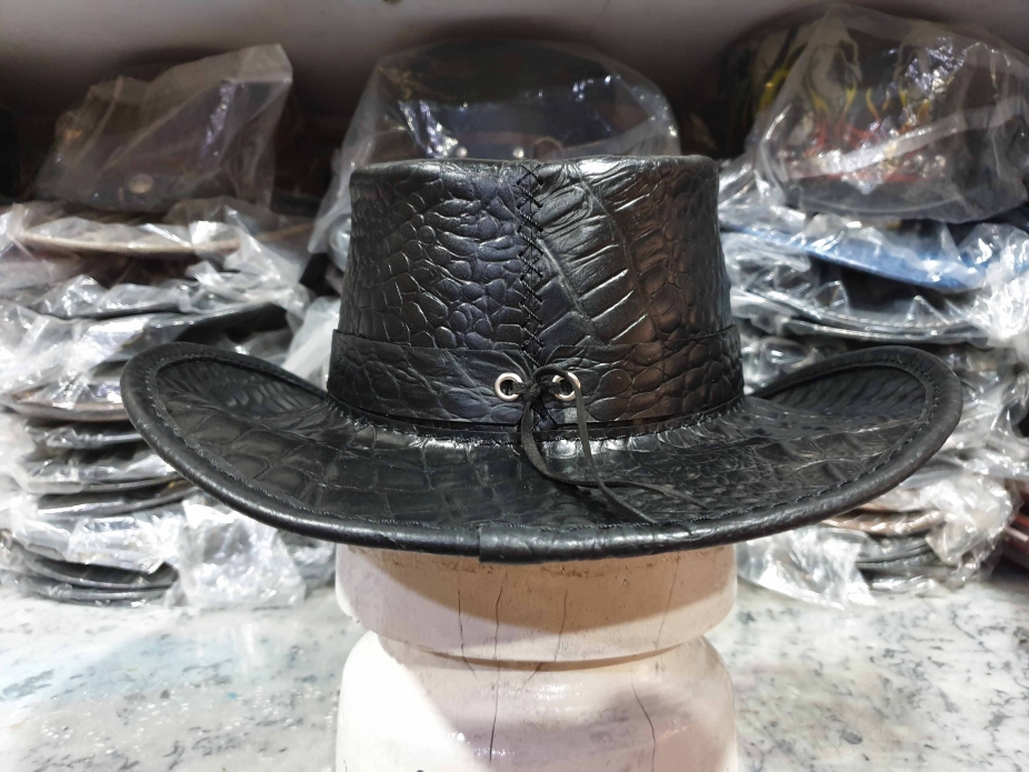 Crocodile cheap leather hat