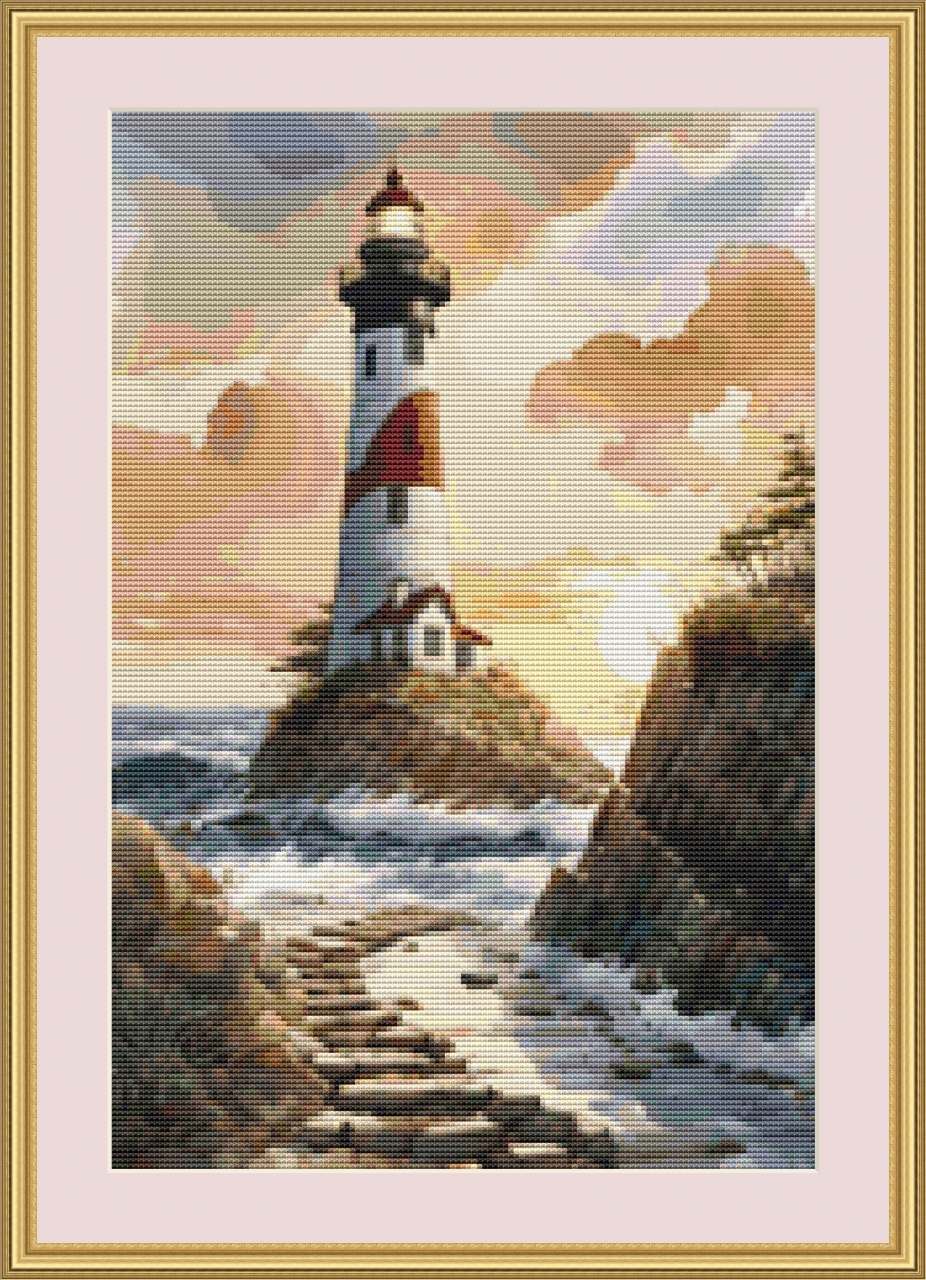 Lighthouse Cross Stitch Pattern by Avalon Cross Stitch, Needle Craft
