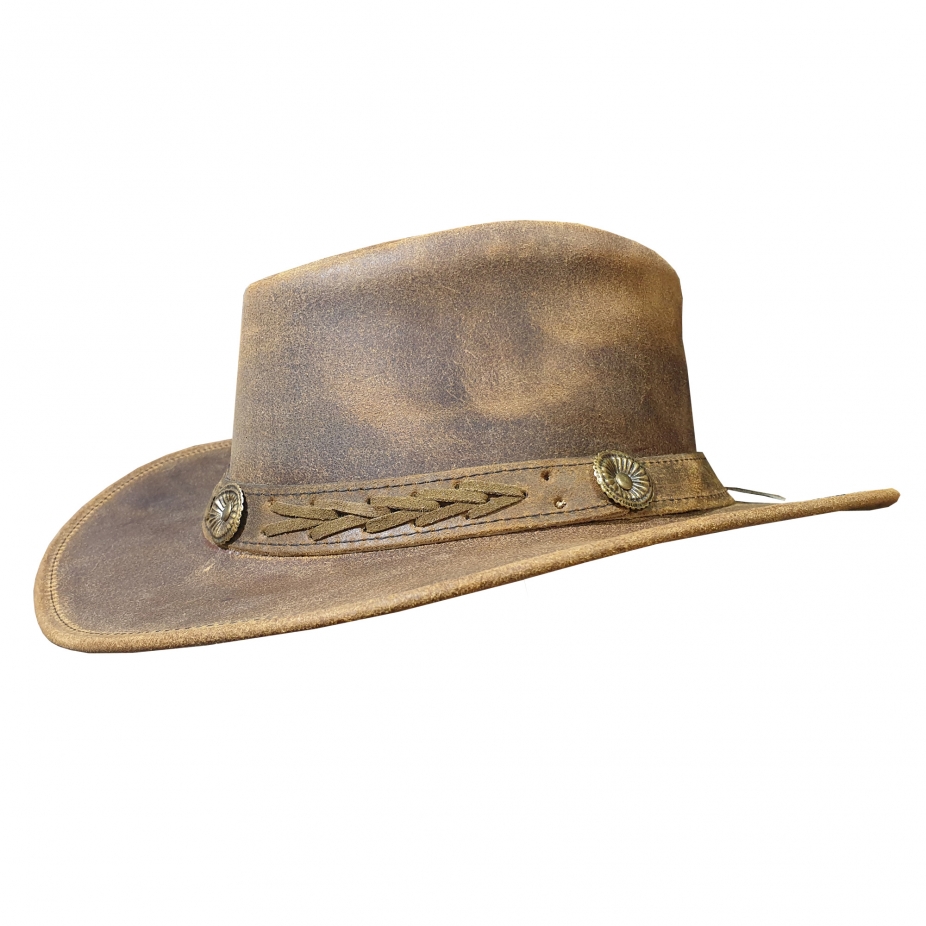 Crazy Horse Waxed Leather Bush Hat by Walletsnhats4u, Hats