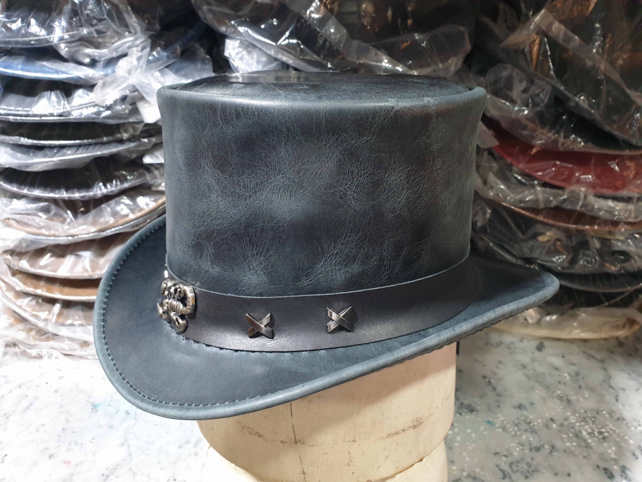 El Dorado Top Hat 2024 - Black Hat 100% Pure Leather Handmade - New With Tags