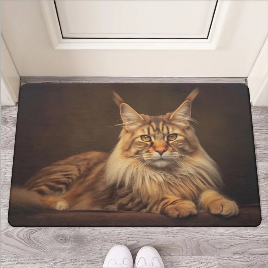 Maine Coon Cat Door Mat Rubber by