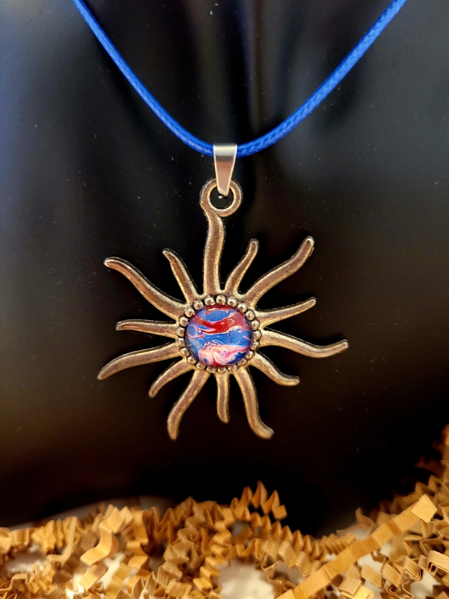 Silver Sun Pendant, Solar Symbol - SunnyArmenia
