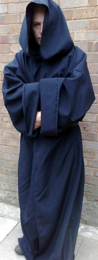 Black Robe for Halloween - Goth, Medival Monk by merlins dreams