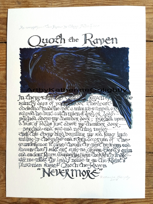 Quoth the Raven Nevermore Print by ArtbyKatherineGolightly, Prints