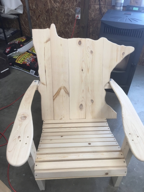 Minnesota Adirondack Chair white pine by picwood usa