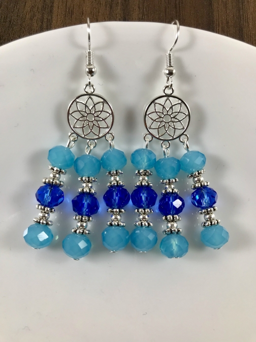 Sky Blue Earring-Sapphire Blue Earring-Blue Earring by KraftyArtHub