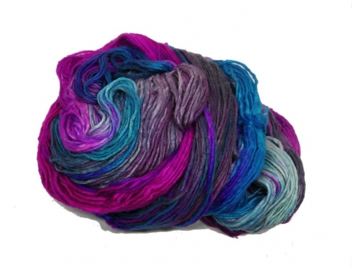 Tokyo roving silk yarn - hand tie & die yarn - mulberry silk