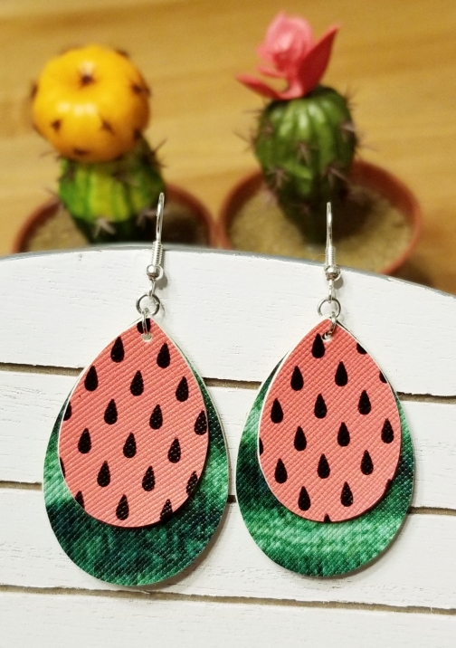 Watermelon earrings by Walkers Creations, Earrings