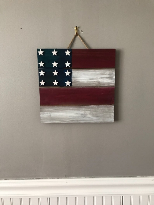 HandPainted Flag Wall Hanging by UpcycledFinds Inc, Home Accents