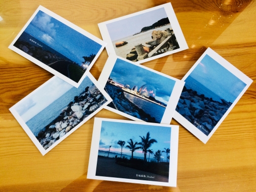 Six postcards Seaside scenery of photoes print gift CARDS by KlaraArt